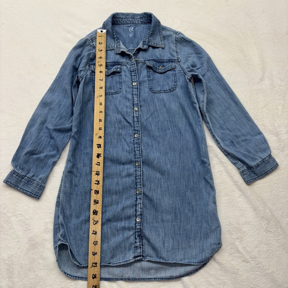Gap Denim Girl's‎ GAP FOR GOOD Button Down Shirt Dress Sz Large Cowgirl Western